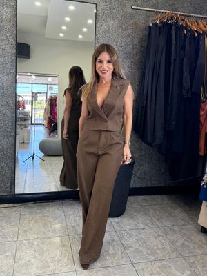 Brown Spark Pant Set