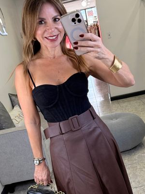 Black Corset Crop Top