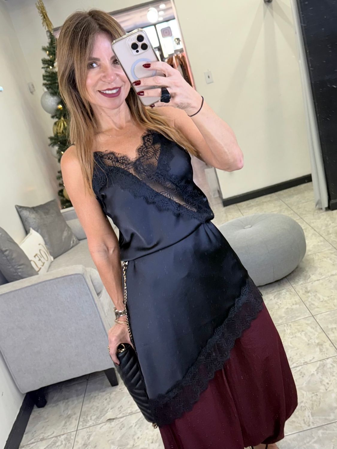 Black Or Leopard Lace Doll Top/dress