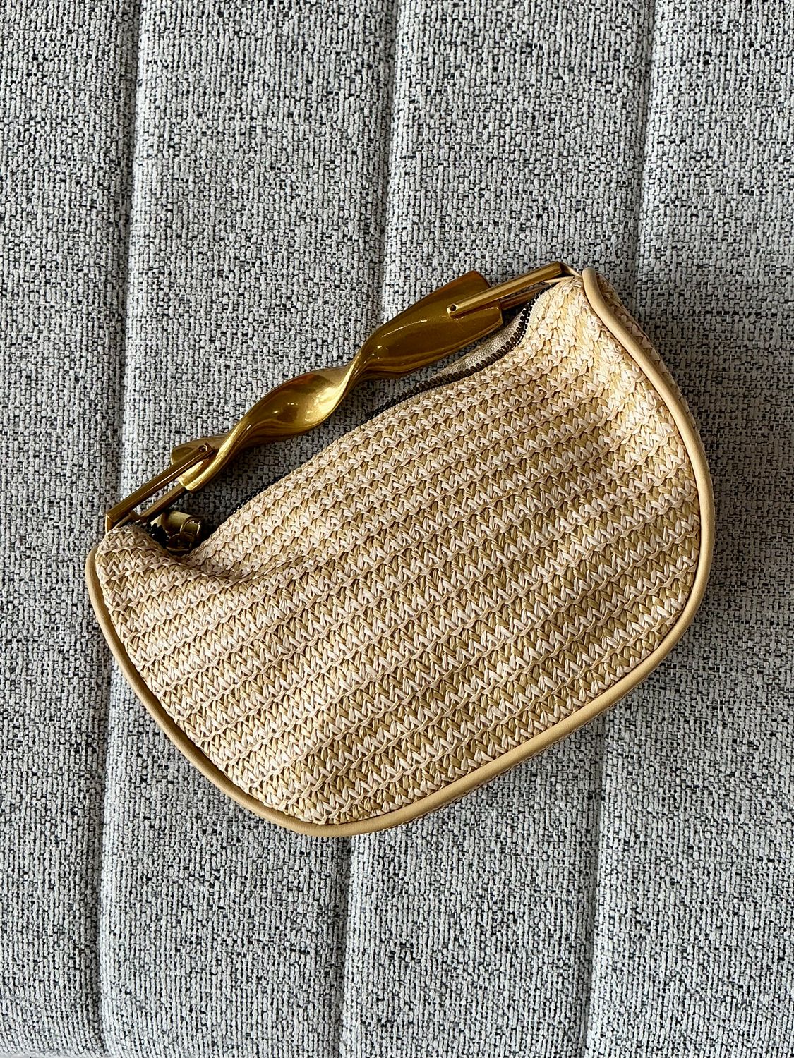 Gold Pana clutch/crossbody bag