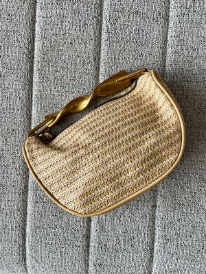 Gold Pana clutch/crossbody bag