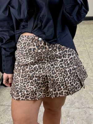 Cheetah Print Mini Skirt