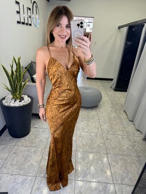 Multi Orange Long Dress