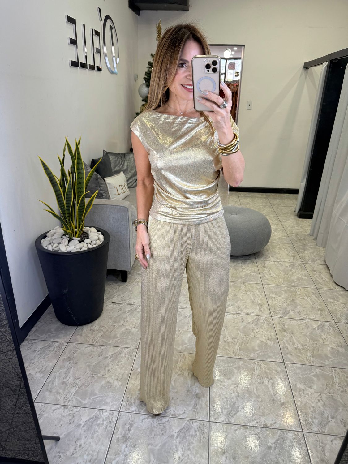 Gold Pant Set