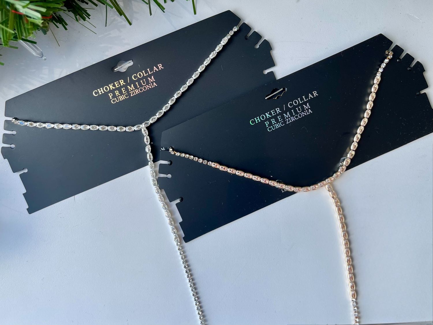 Crystal Lariat Necklace Silver or Gold