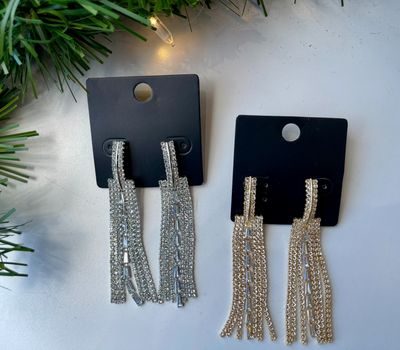 Gold or Silver rhinestone earrings