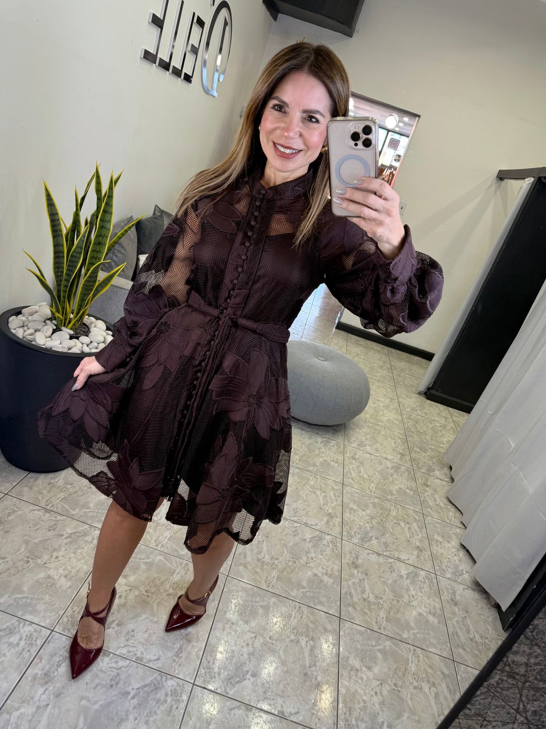 Dark Chocolate Crochet Dress