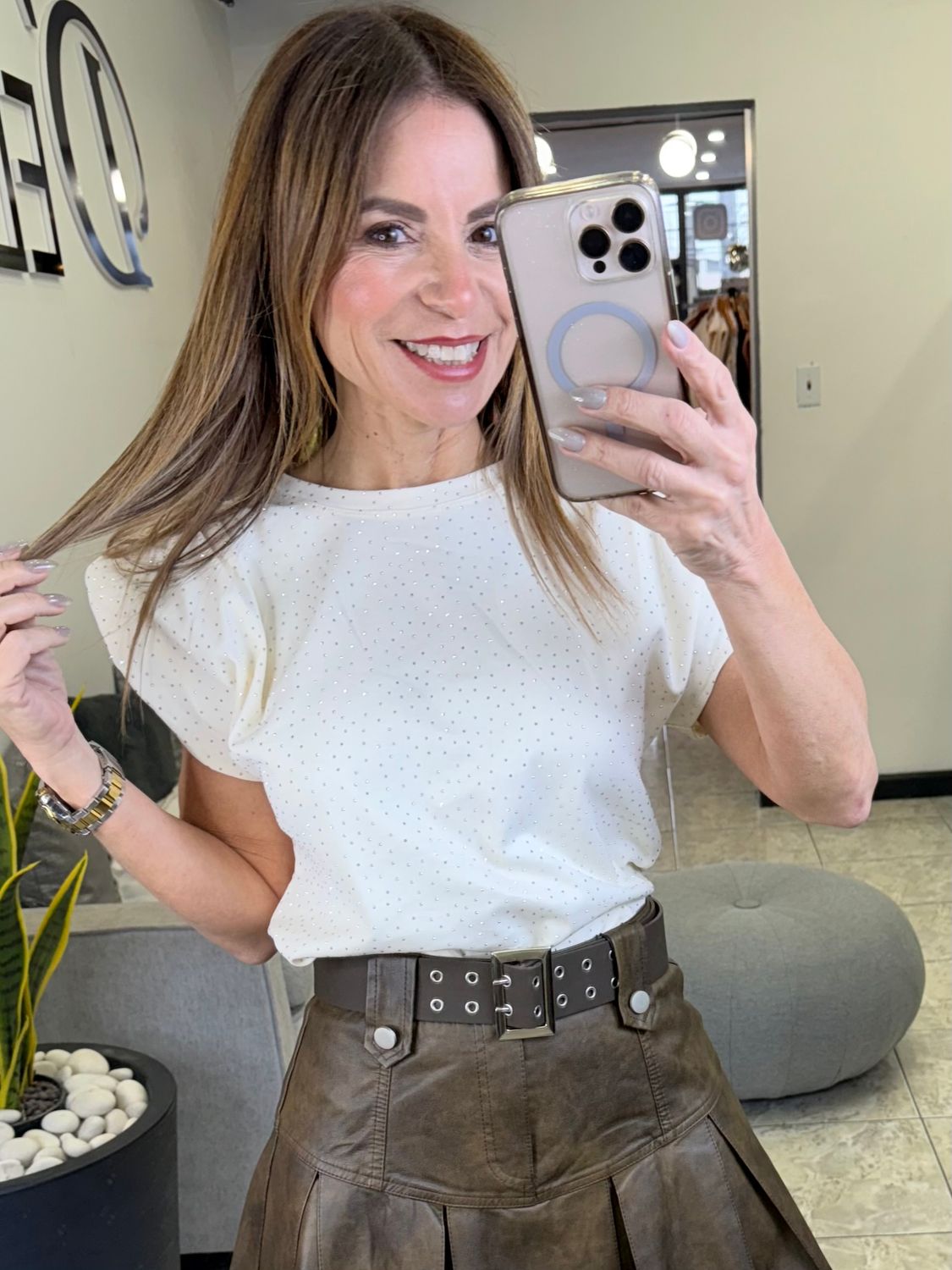 Ivory Embellished Top