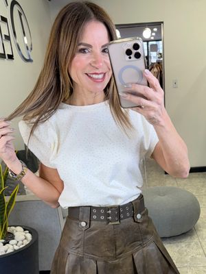 Ivory Embellished Top