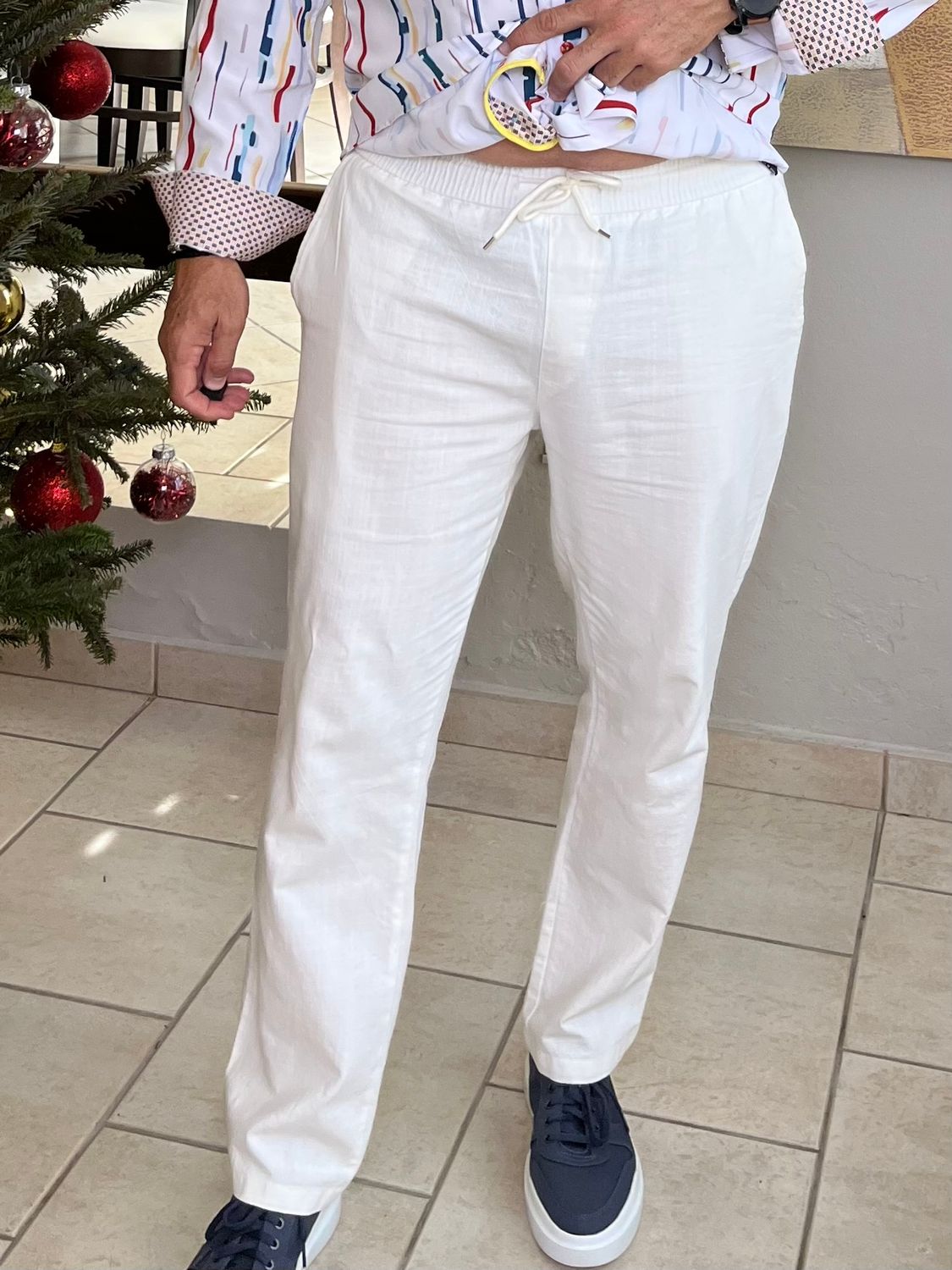 White Or Olive Linen Pants