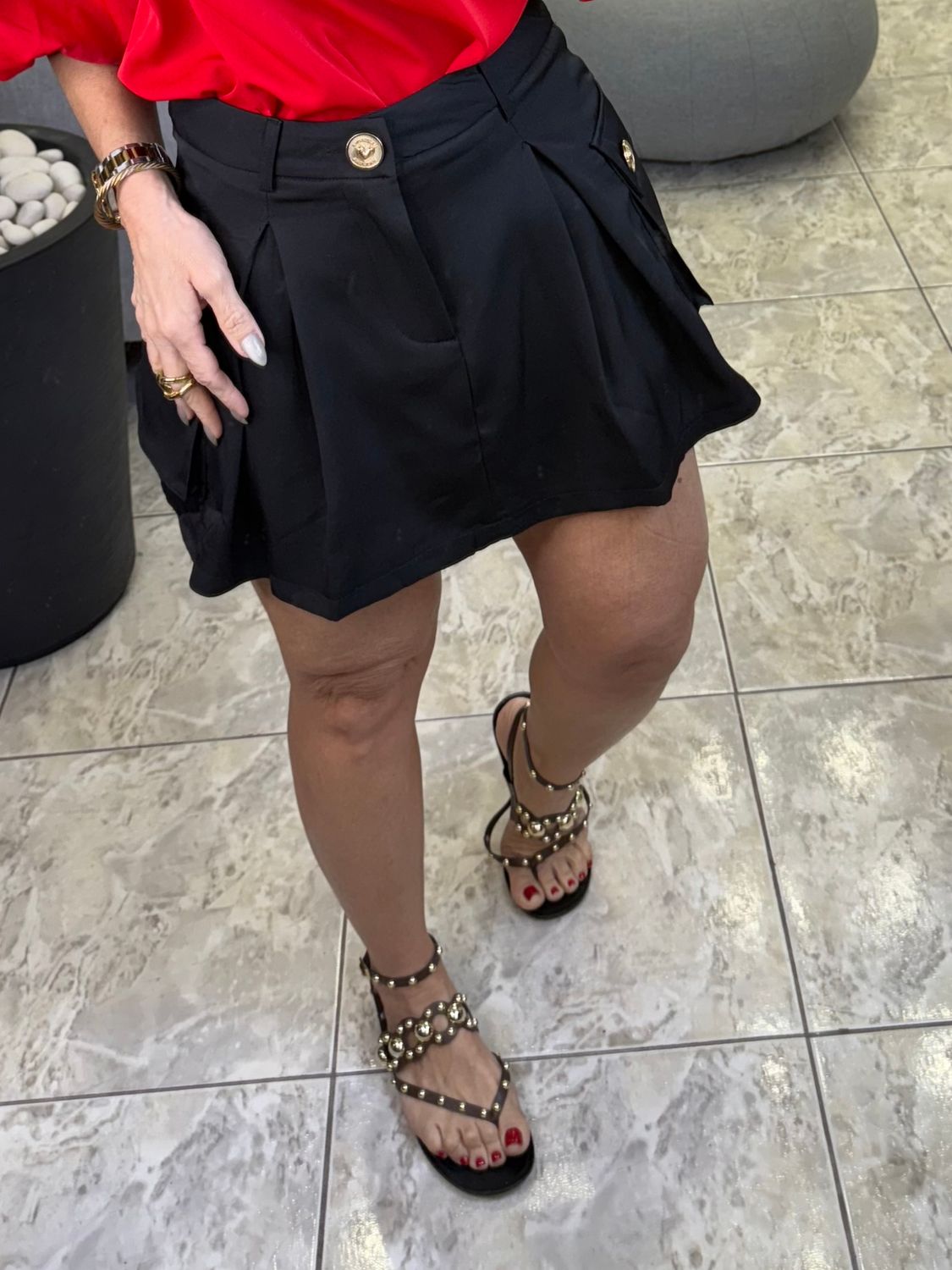 Black Or Coffee Cargo Skort