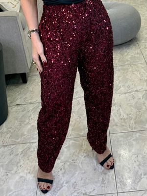 Burgundy Red Spark Pant