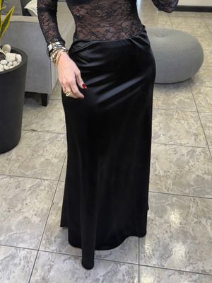 Black Or Dark Red Satin skirt