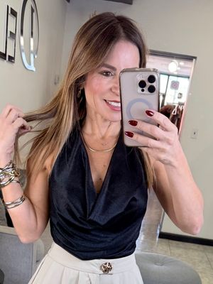 Black Metallic Bodysuit