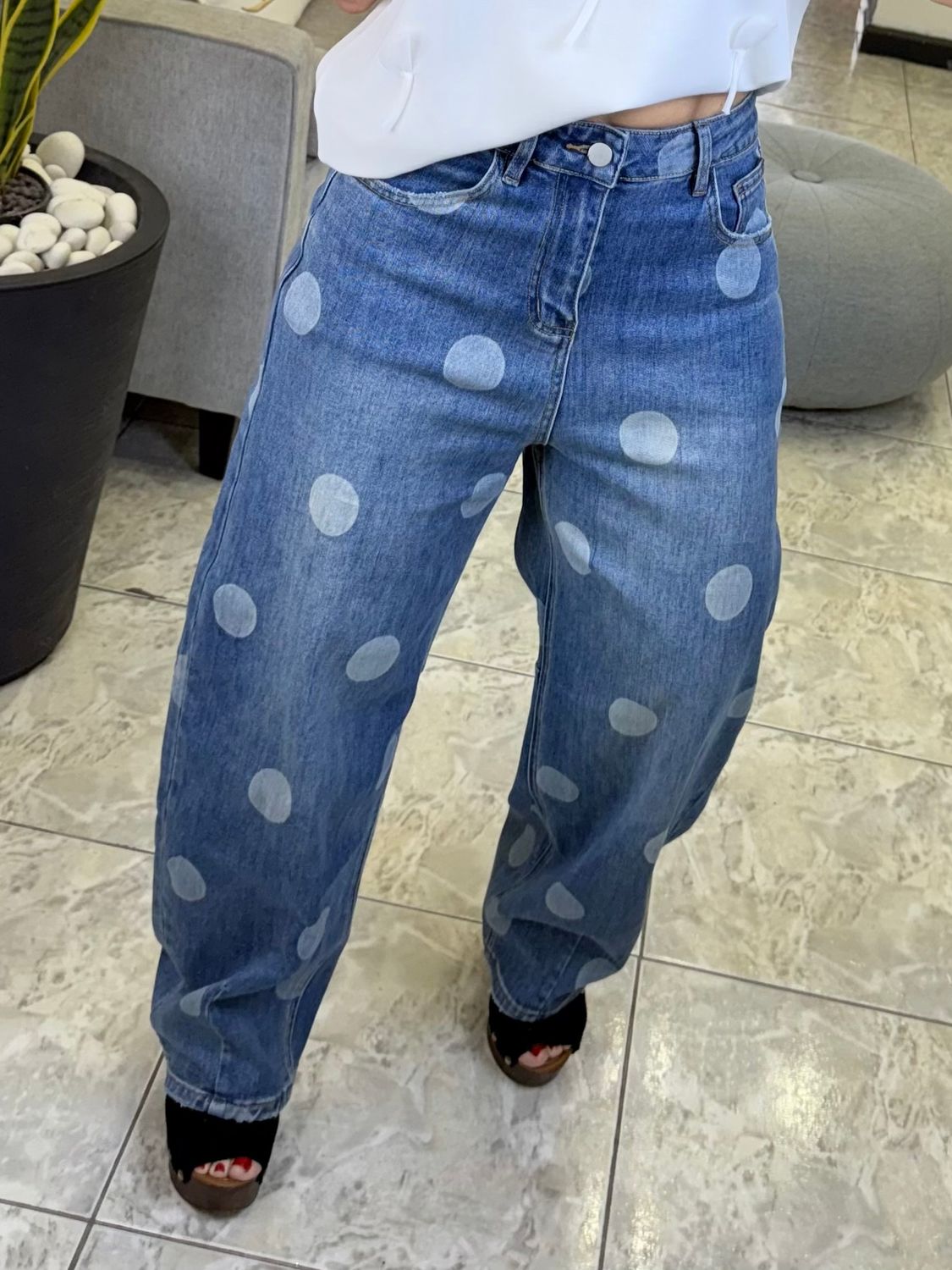 Medium Denim Circle Jeans