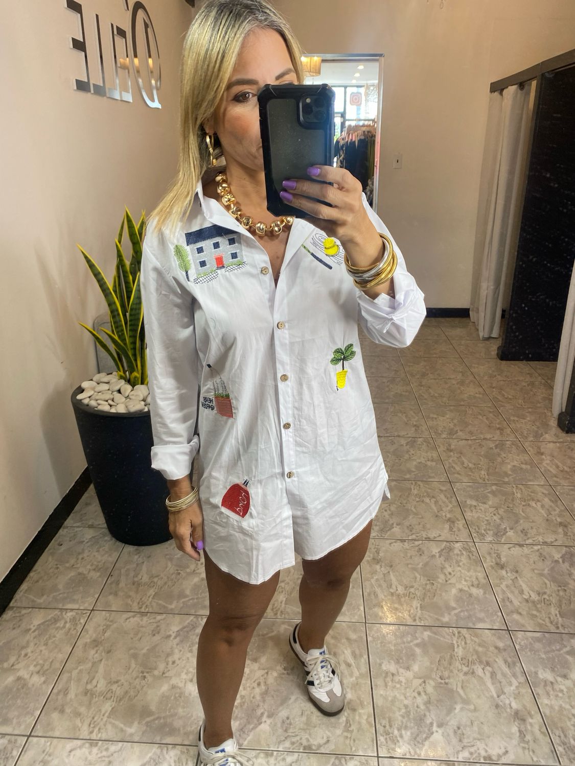 White Garden Longsleeve Top
