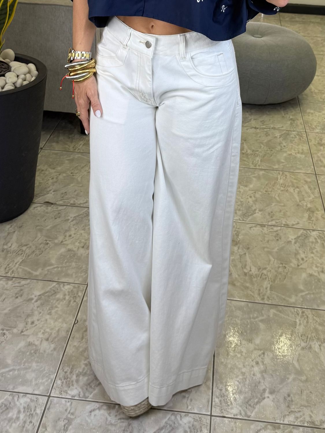 White Wide Leg Jean