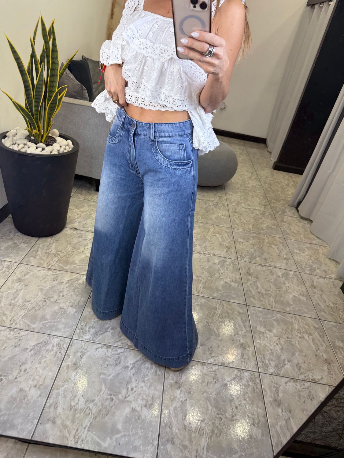 Denim Wide Leg Jean