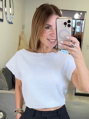 Knit Ivory Detail Top