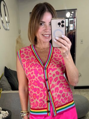 Animal Multi Pink Top