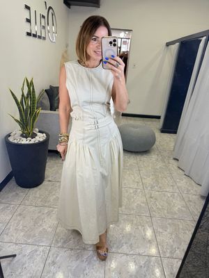 Ecru/Black Detail Bloom Skirt Set