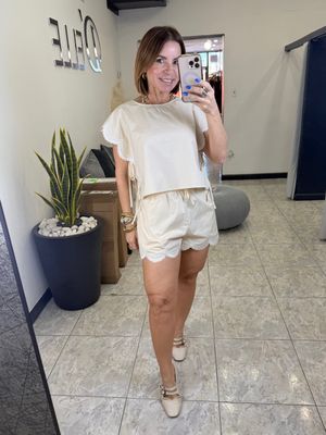 Cream Or Navy Short Set