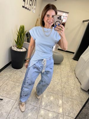 Blue, Pink Or Cream Top