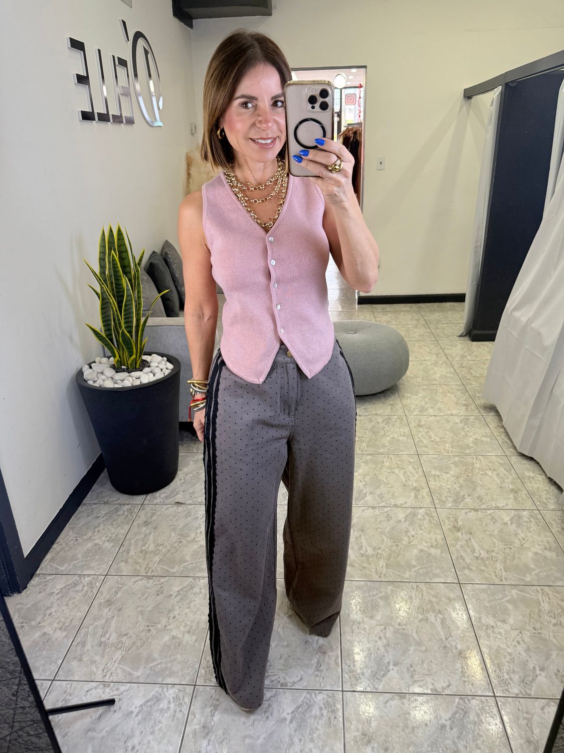 Grey Or Cream Polkadots Bottom