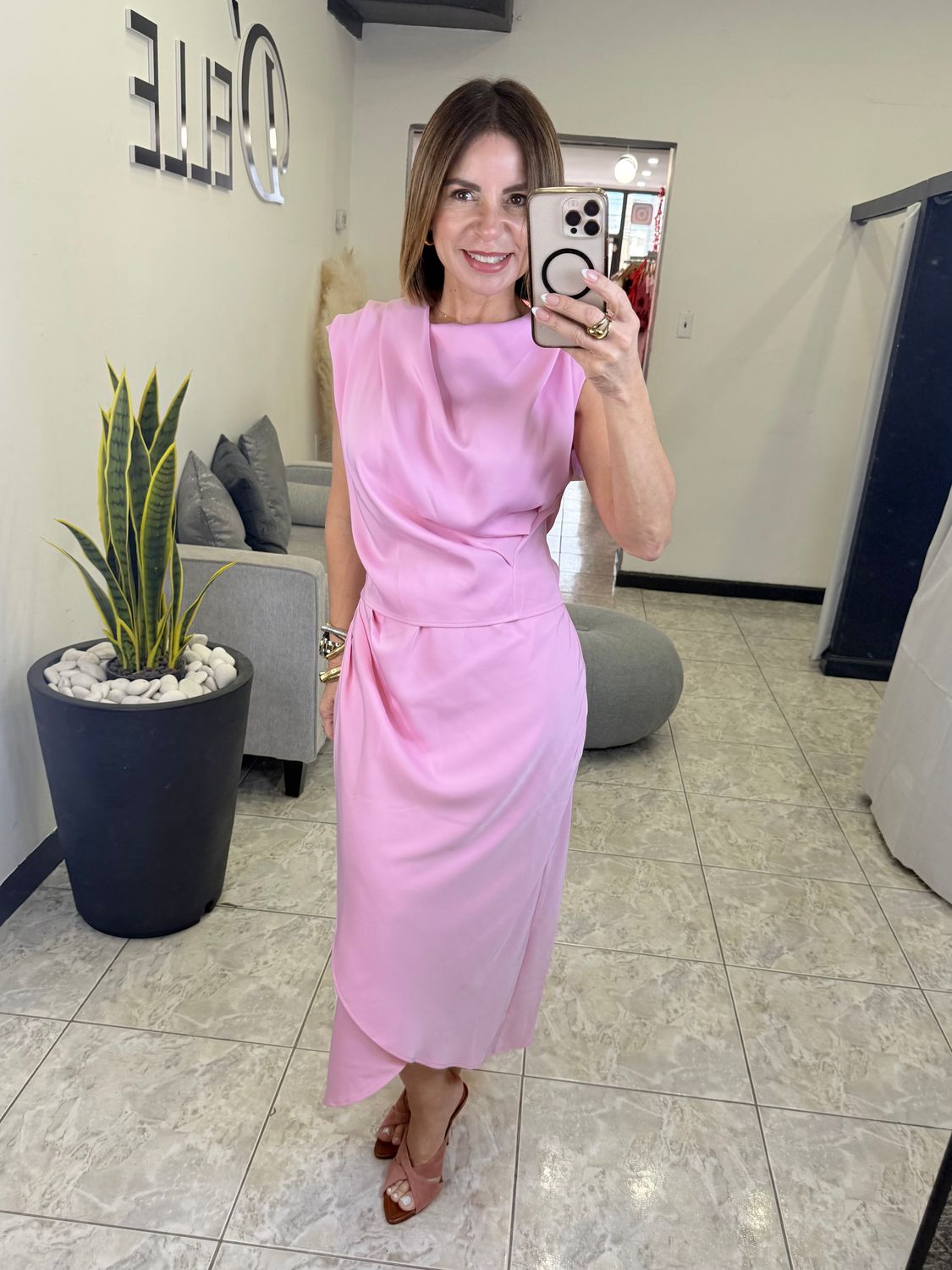 Powder Pink Skirt Set