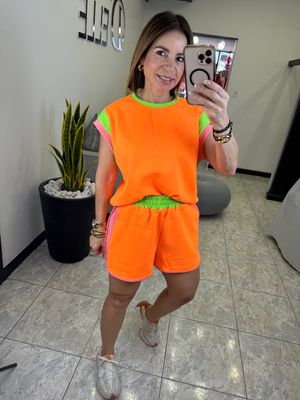 Yellow Or Orange Short Set
