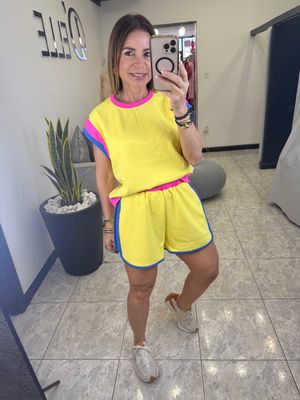 Yellow Or Orange Short Set