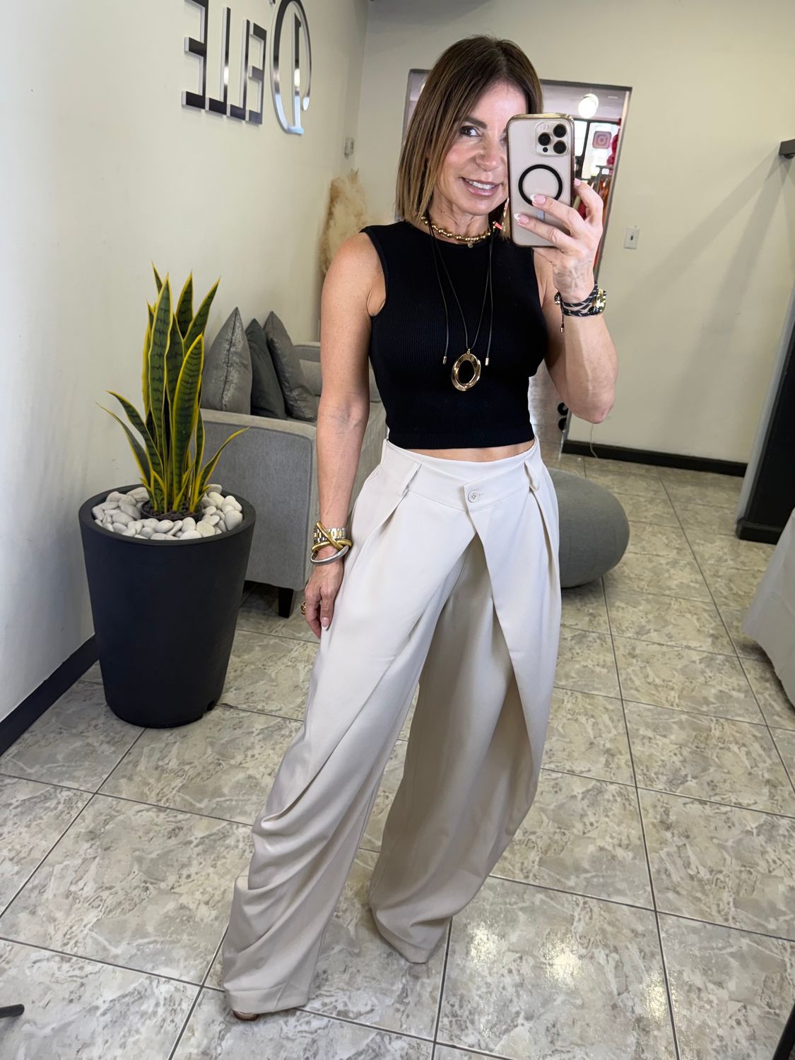 Cream or Yellow Dressy Pants