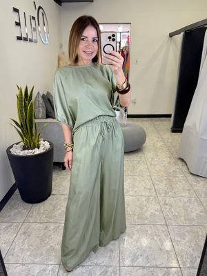 Olive Green Palazzo Set