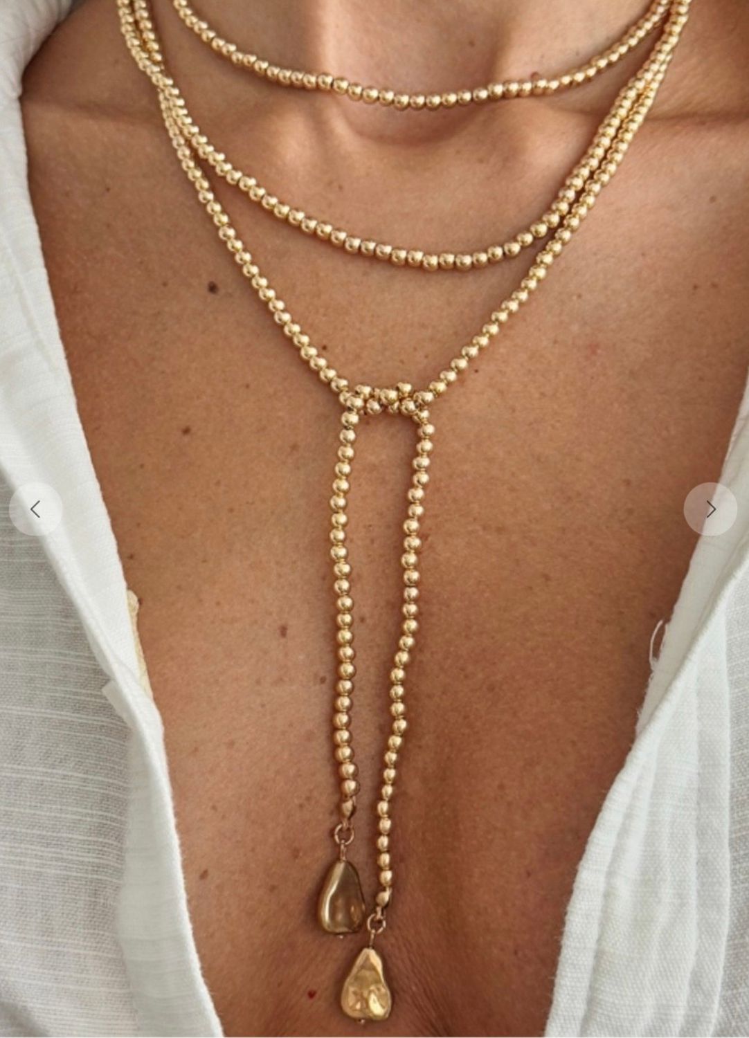 Beaded Metal Necklace