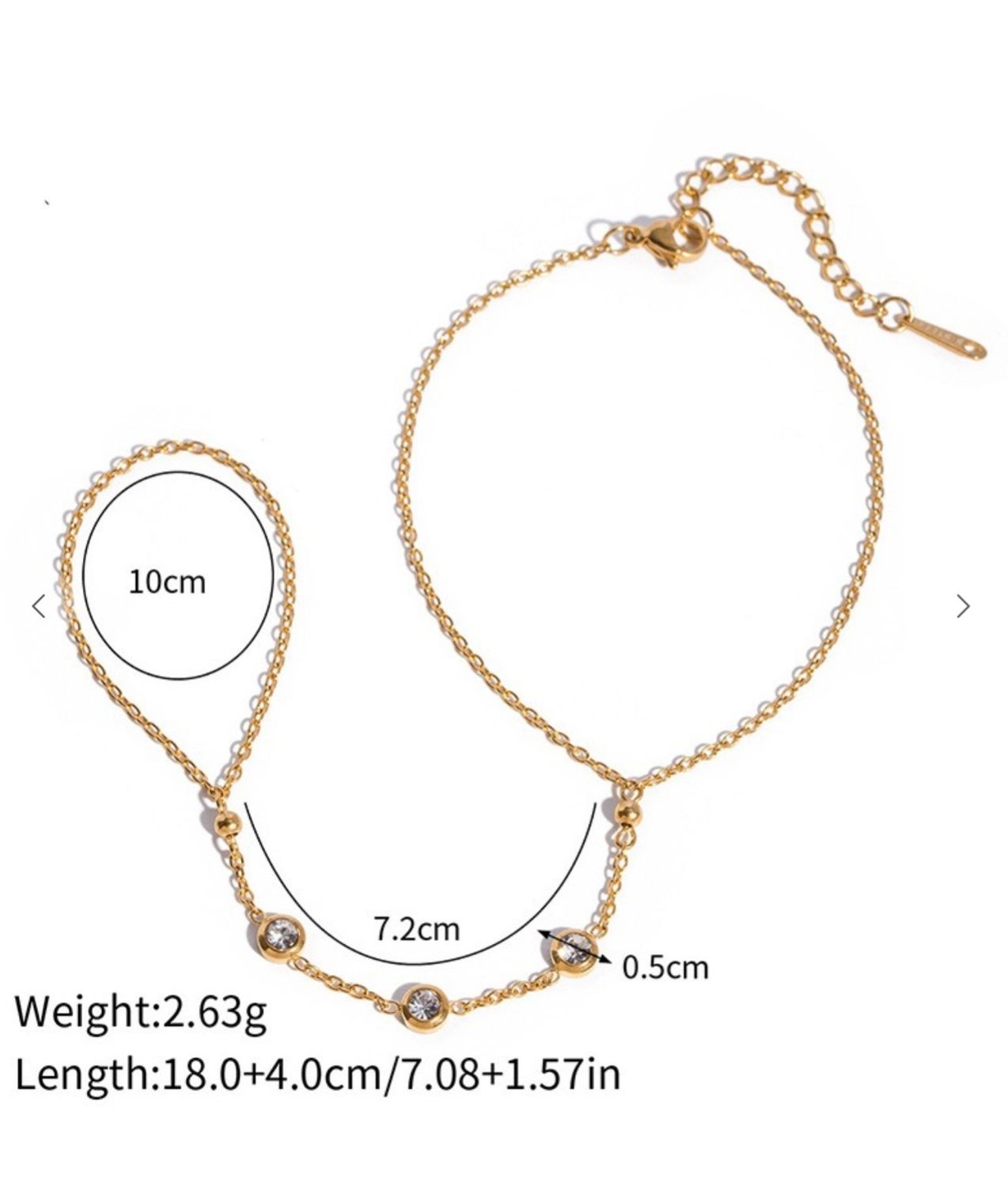 Gold Finger Bracelet