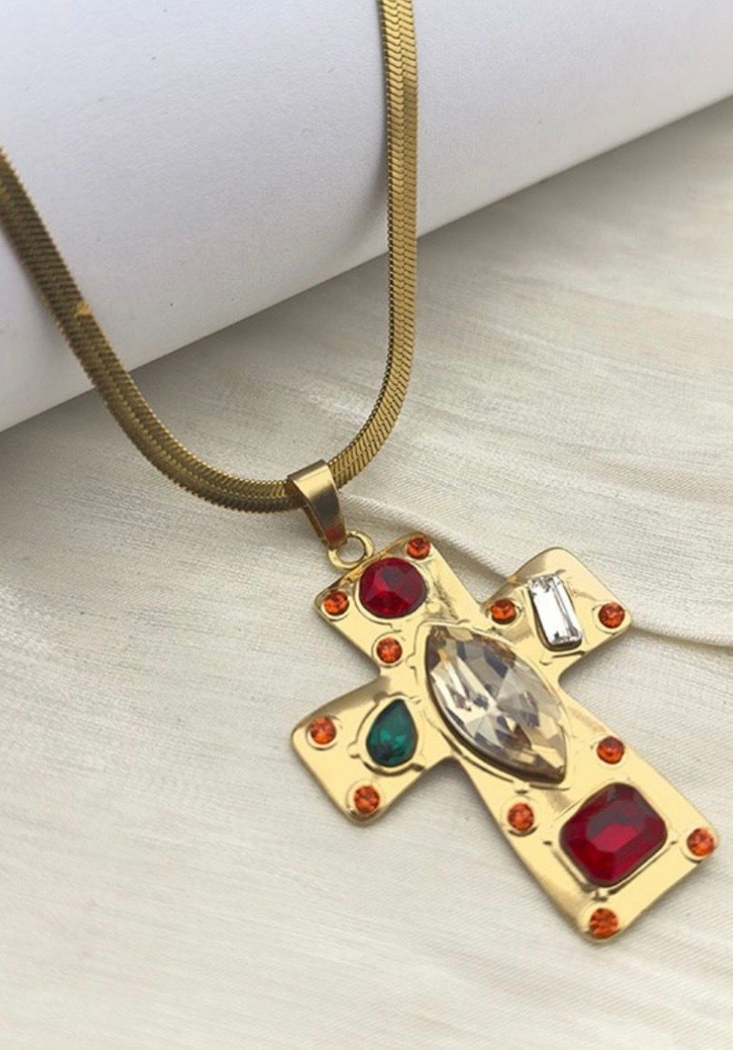 Cross or Star Necklace Stainless Steel