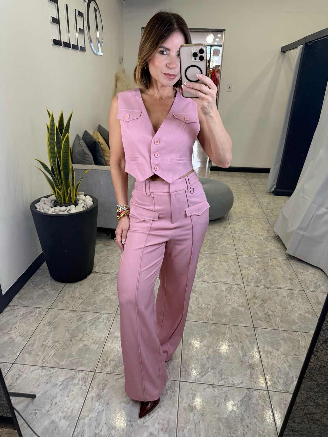 Soft Pink Vest/Pant Set