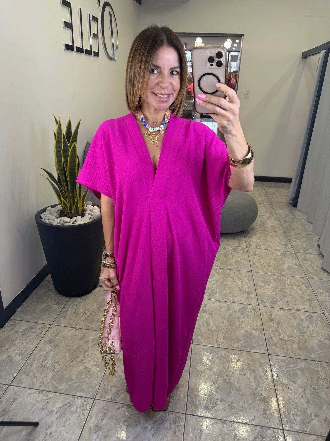 Fucsia Vibrant Caftan Dress