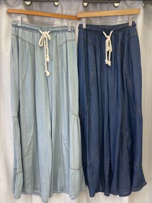 Dark Or Light Denim Wide Pant