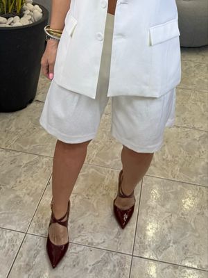 Off White Bermuda Pant