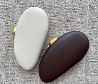 Beige or choco bean clutch