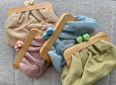 Blue, Green, Pink or Beige handbag