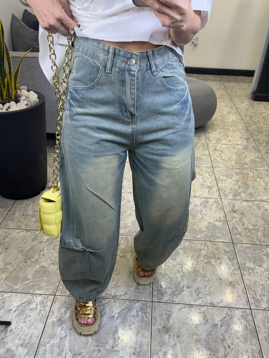 Vintage Denim Barrel Jeans