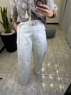 White Detailed Pant