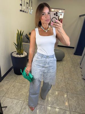 Lt Denim Detail Pant