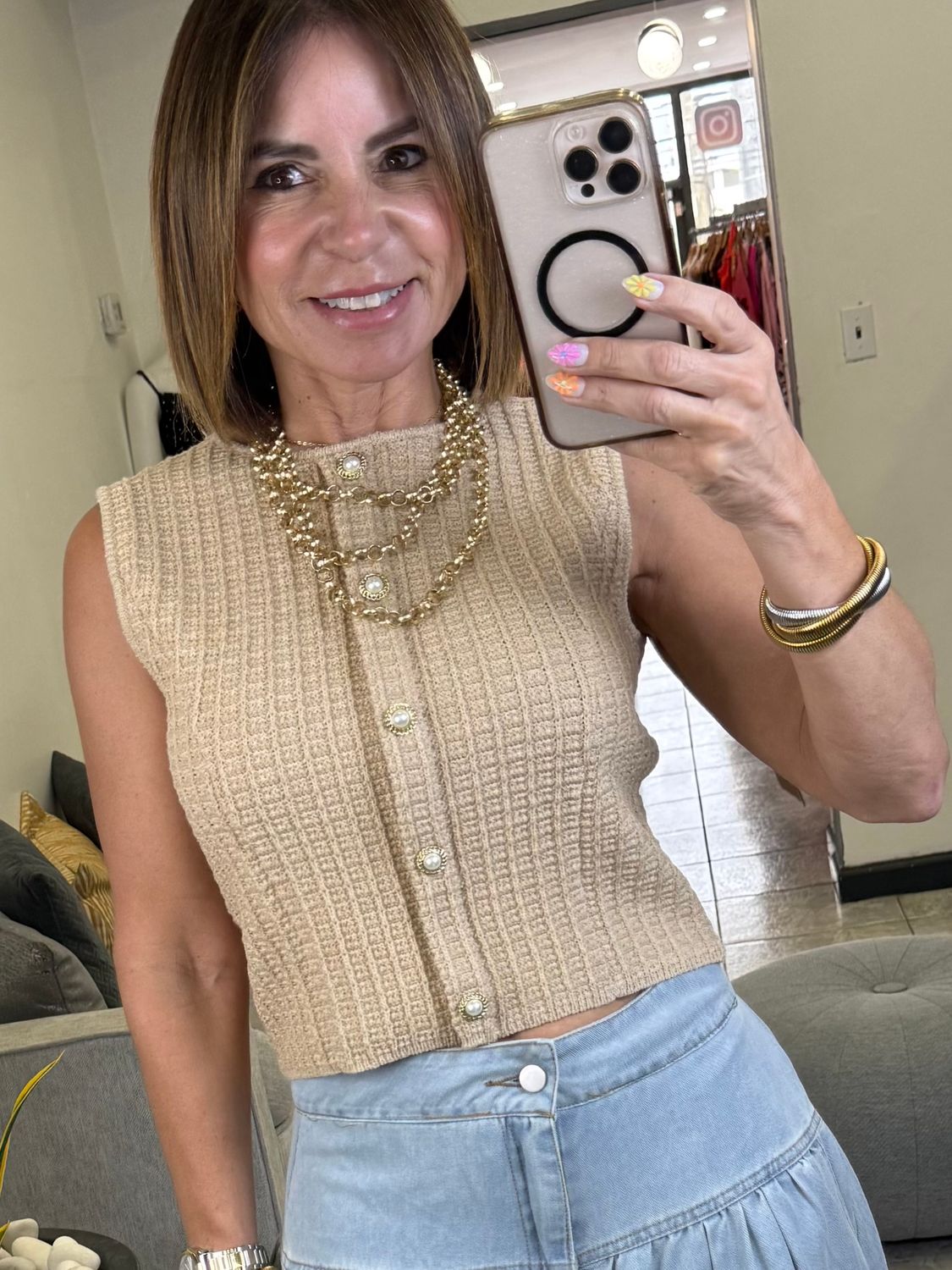 Taupe Sleeveless Top