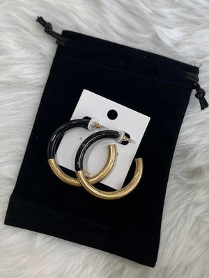 Natural or Black Acrylic Hoops