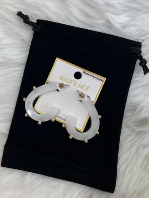 White Acrylic Hoops