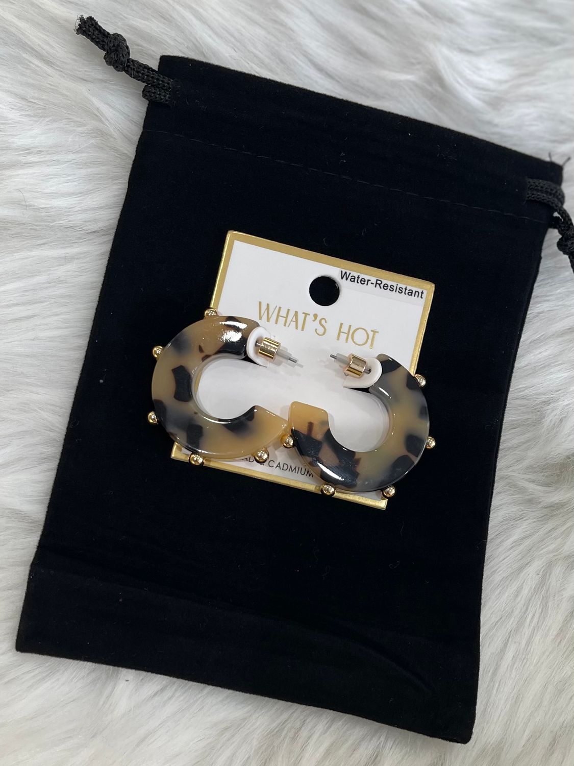 Tortoise Acrylic Hoops