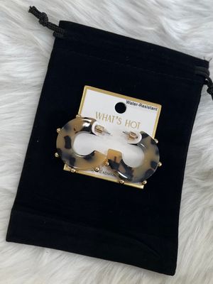 Tortoise Acrylic Hoops